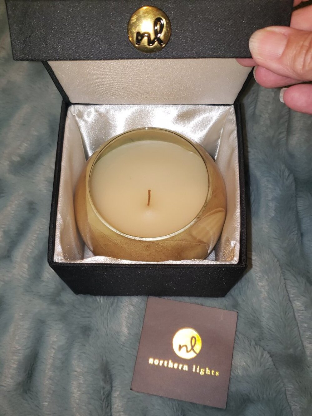 Northern Lights handcrafted candle